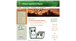 Desktop Screenshot of allegroappliance.com